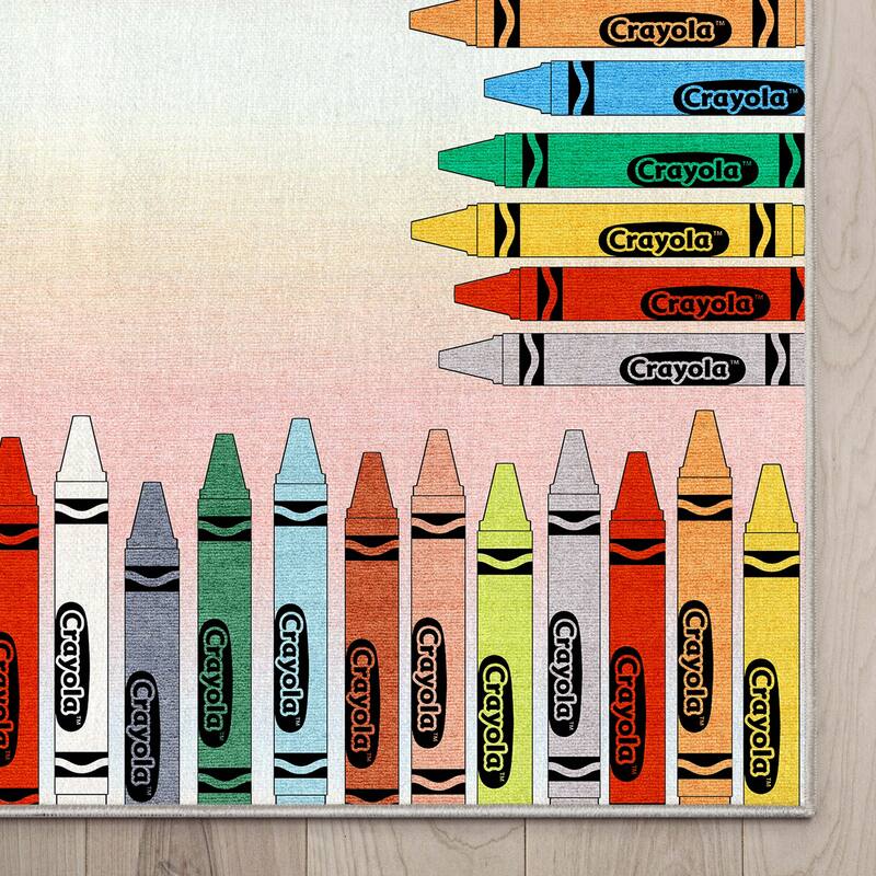 Well Woven Crayola Vibrant Modern Classroom Playroom Kids Rug