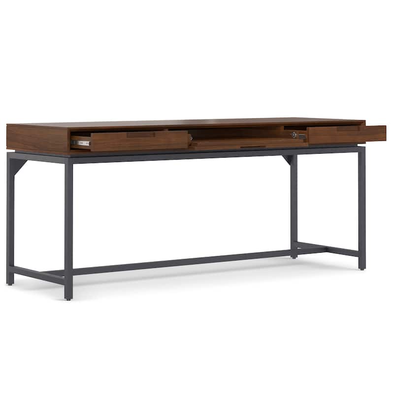 WYNDENHALL Devlin SOLID WOOD Industrial 72 inch Wide Wide Desk