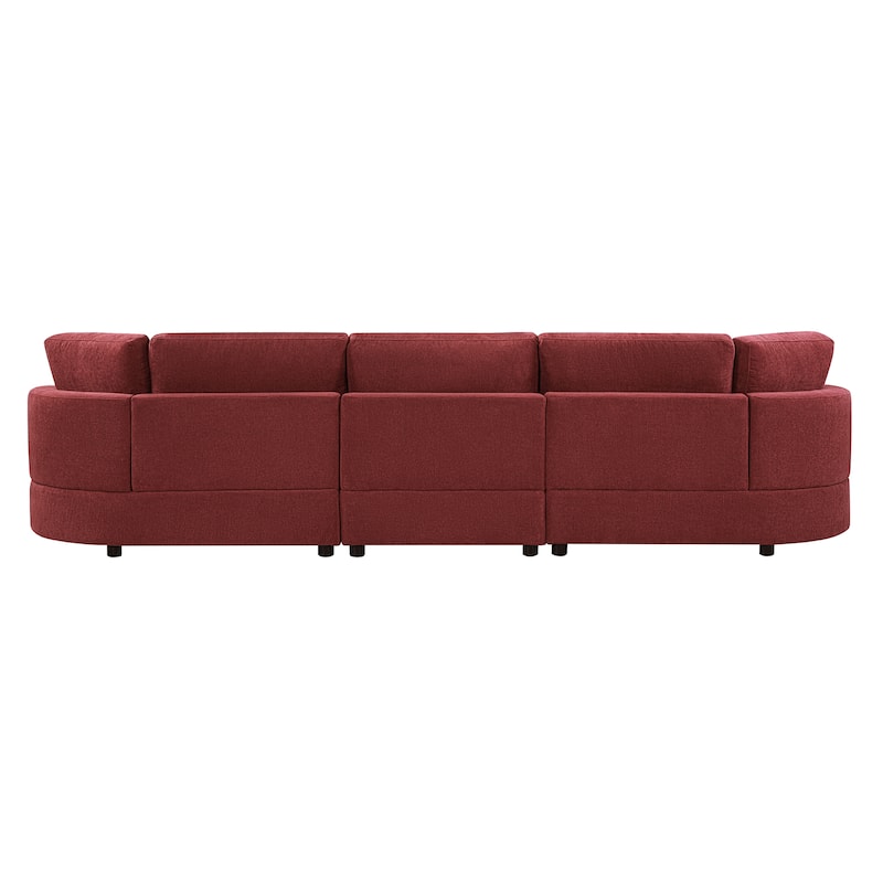 Christopher Knight Home - Xanthippe 3 Seater Upholstered Curved Design Sofa with Throw Pillow