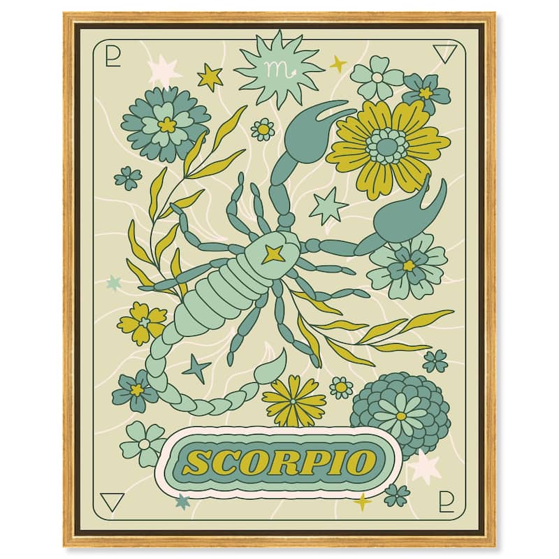 Scorpio Stars Card Canvas by Art Remedy - 36" x 45" - Gold