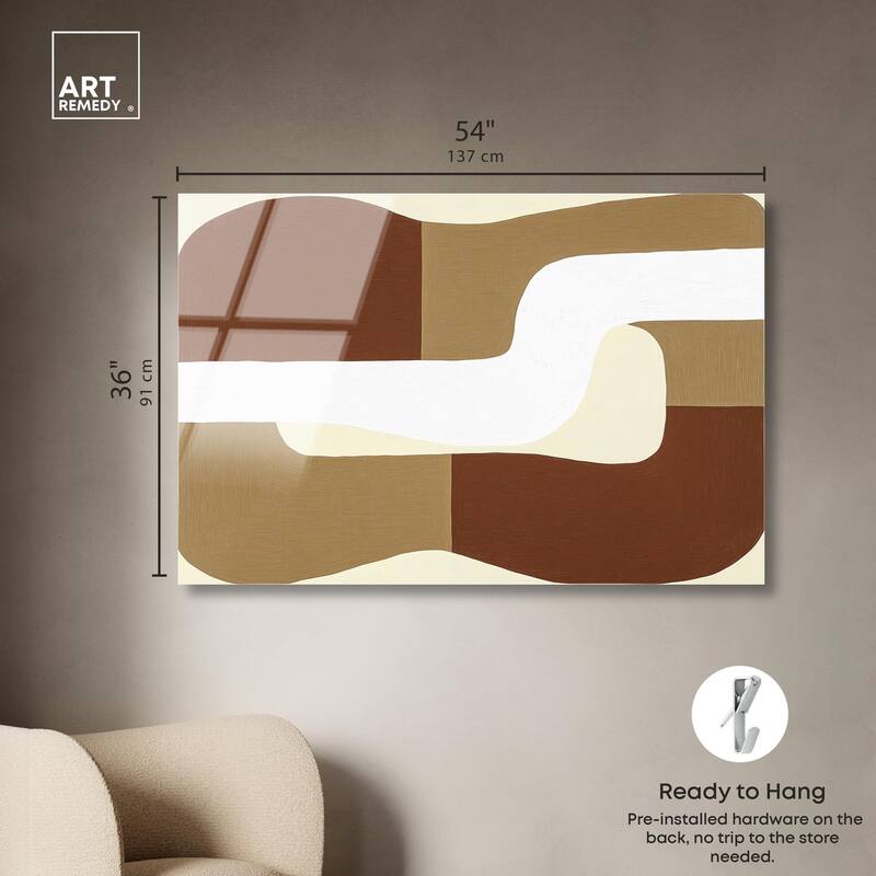 Minimal Wavy III Acrylic by Art Remedy, Ready to Hang