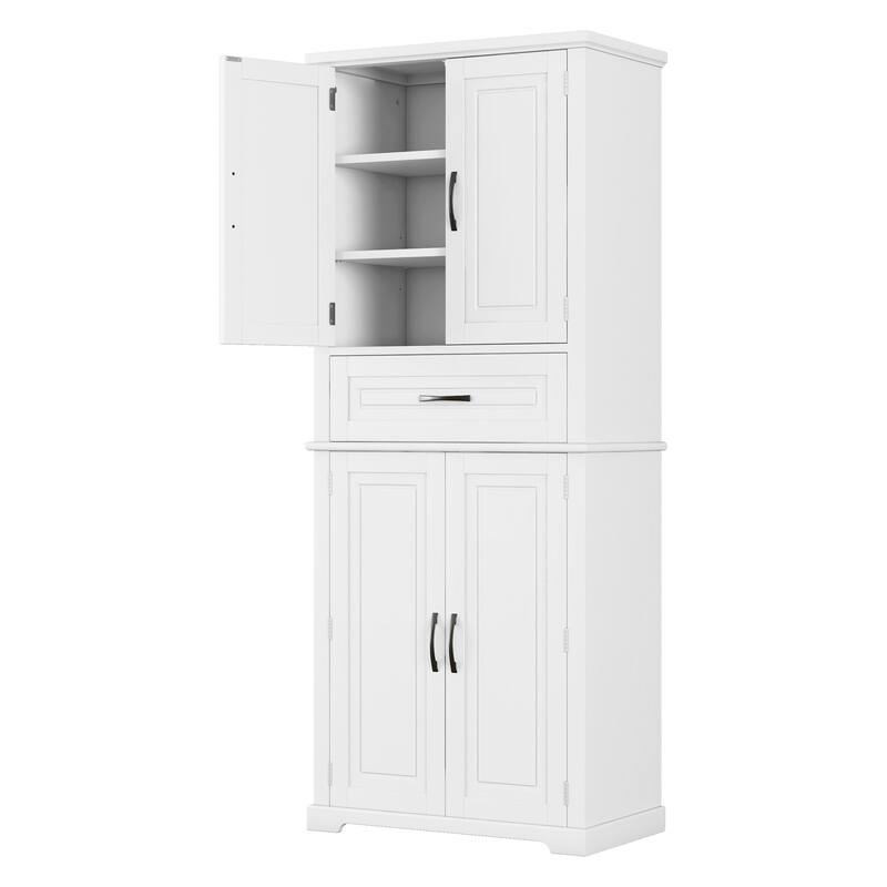 Christopher Knight Home - Whitmore Tall Bathroom Storage Cabinet with Adjustable Shelves and Multi-Functional Design