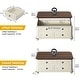 preview thumbnail 6 of 10, Moasis Farmhouse 36" Lift-top Rectangular Antique Coffee Table with 2 Drawers Hidden Storage
