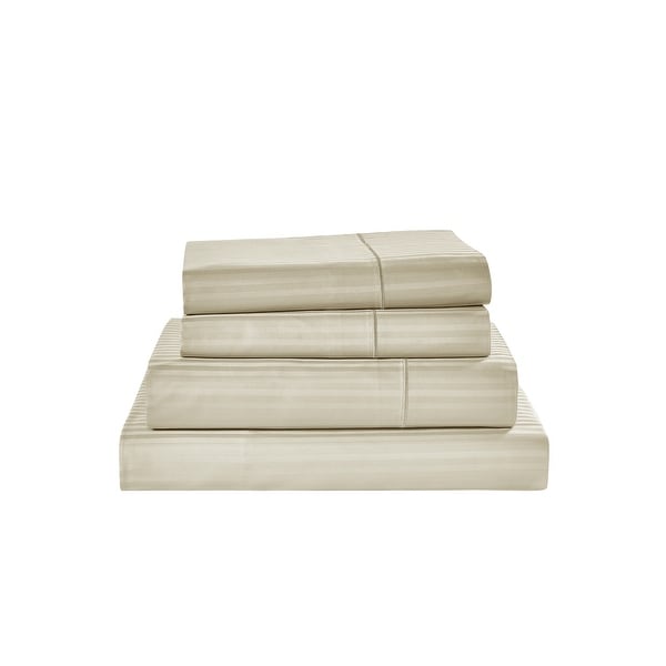 Kathy Ireland 500 Thread Count Damask Stripe Sheet Set with