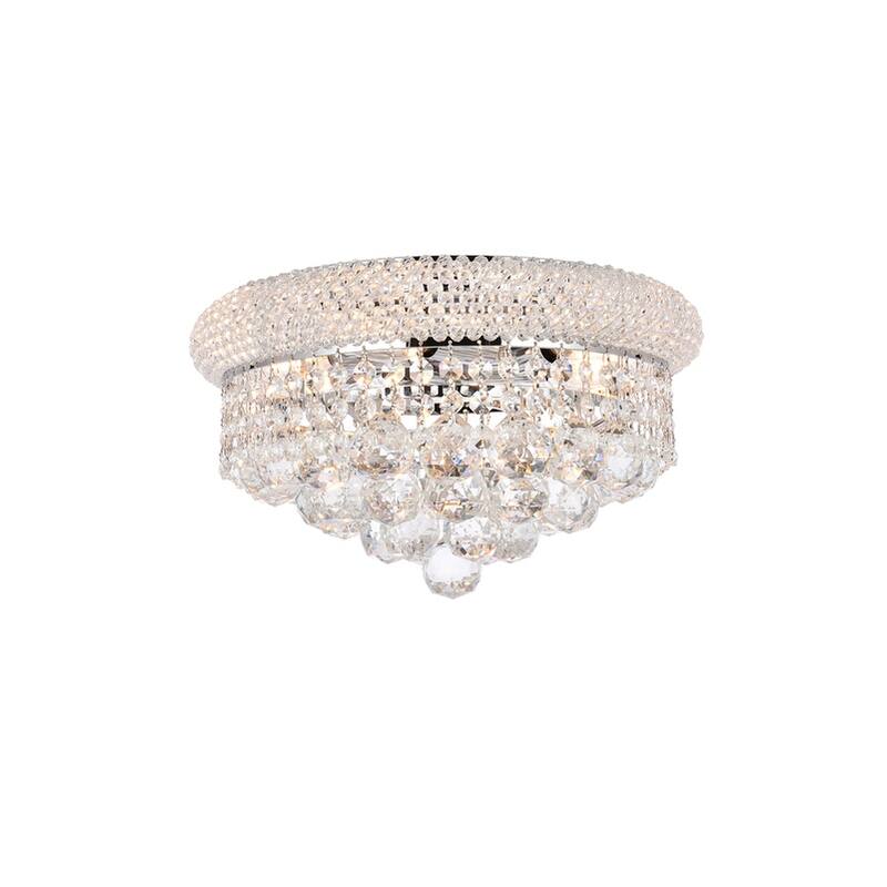 Somette Geneva 6-light 14-inch Flush-Mount Chandelier - 14 Inch - Chrome