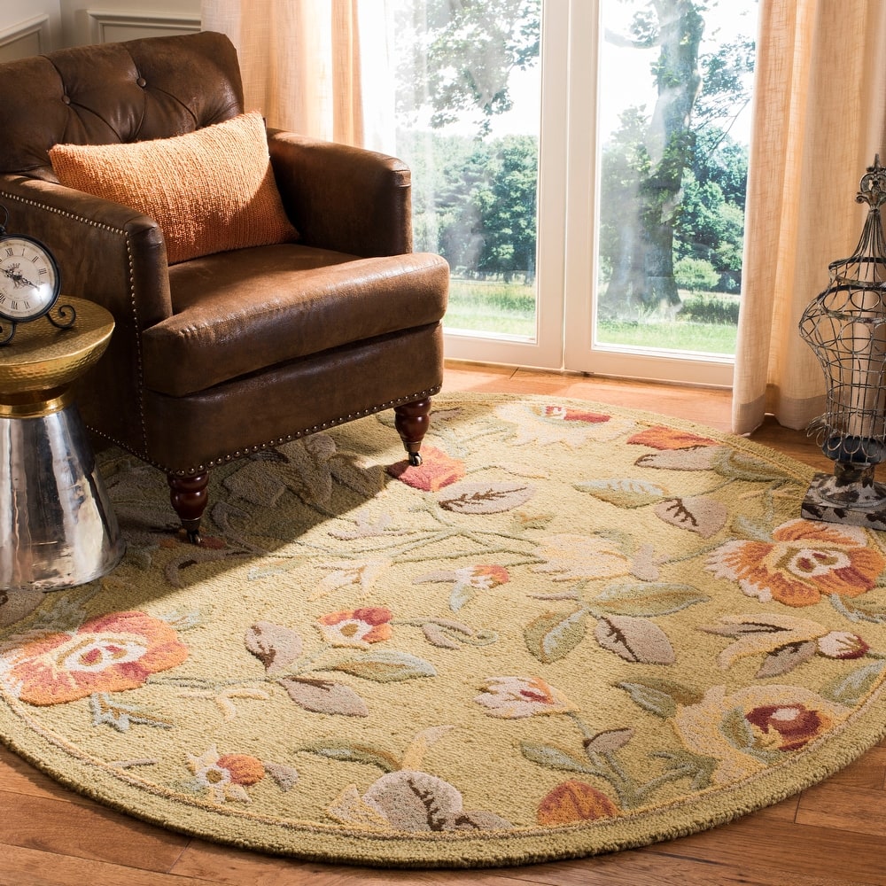 SAFAVIEH Handmade Blossom Donus Modern Floral Wool Rug