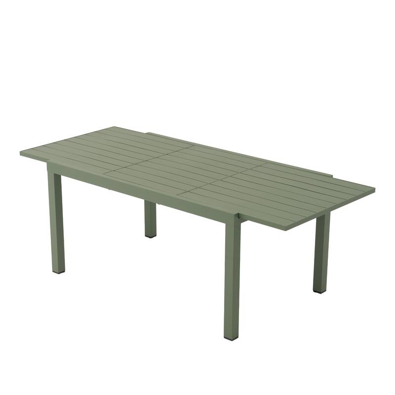 Outdoor Patio Dining Set Chairs and Extendable Table
