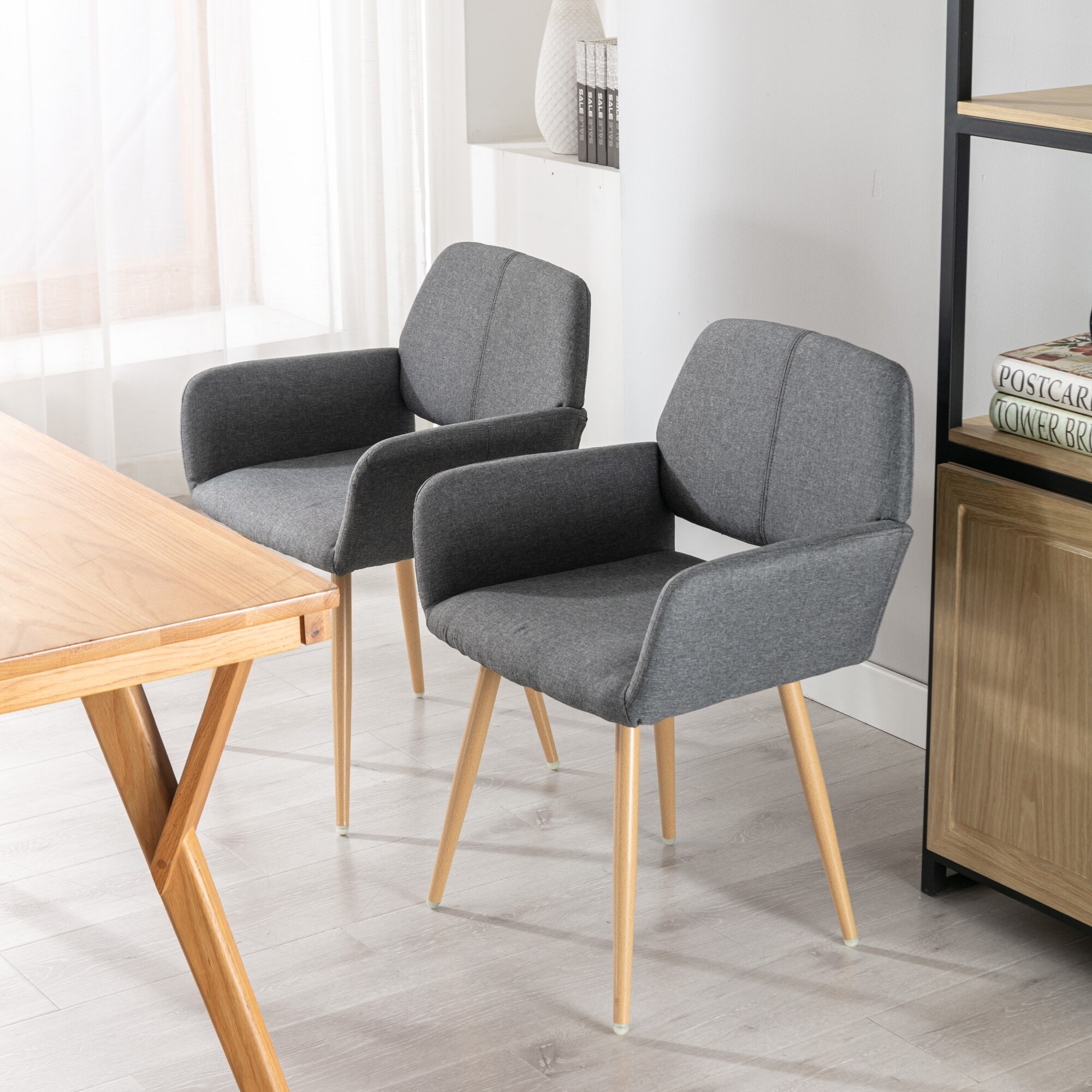 Single grey dining chair sales