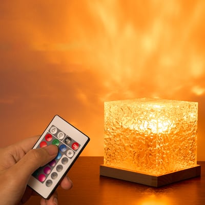 Northern Lights Ocean Wave Projector Night Light - Cube