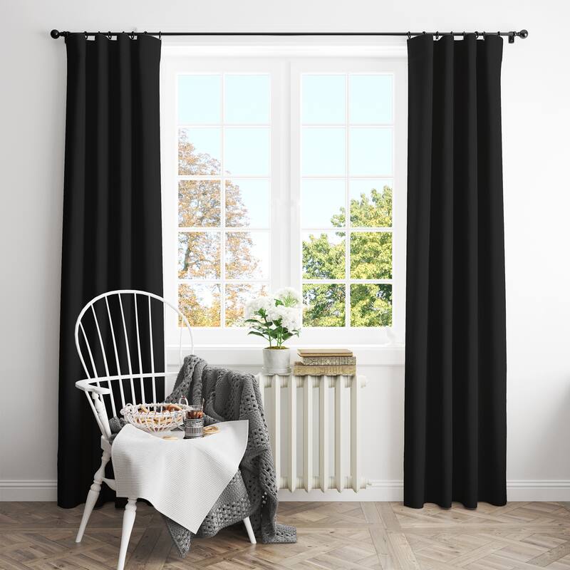 Deconovo Thermal Insulated Blackout 84-inch Curtain (2 Panel) - 52 x 84 - Black