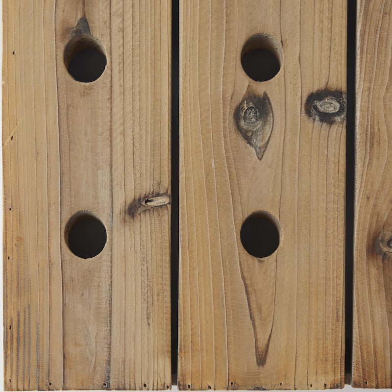 Wood Wall Wine Rack - Brown - Roche River Decor