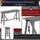 preview thumbnail 14 of 20, Home Kitchen Dining Bar Table Set with 3 Padded Stools Multi-Functional Solid Wood Breakfast Nook with USB Ports & Power Strip