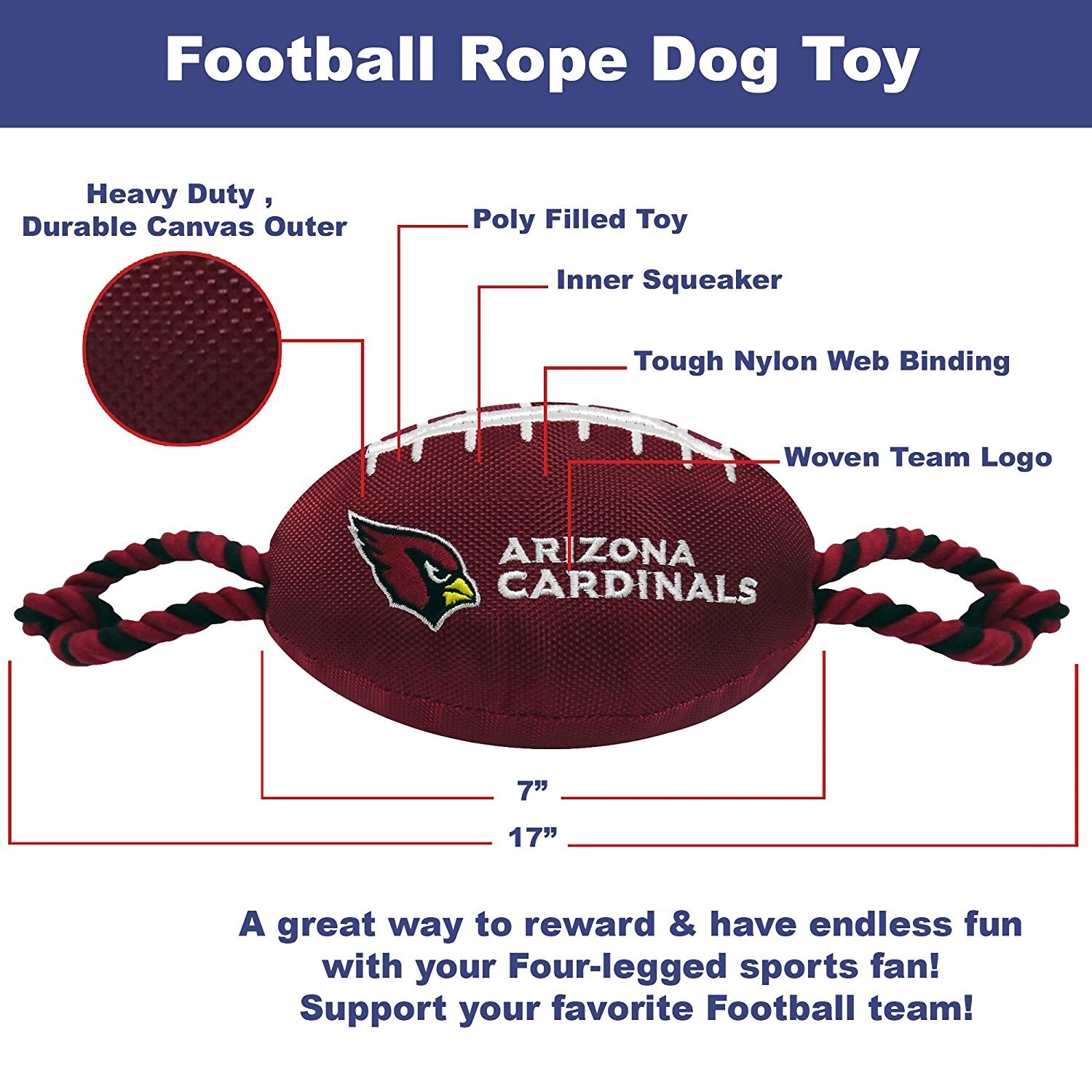 Shop Nfl Arizona Cardinals Nylon Football Overstock 19991470