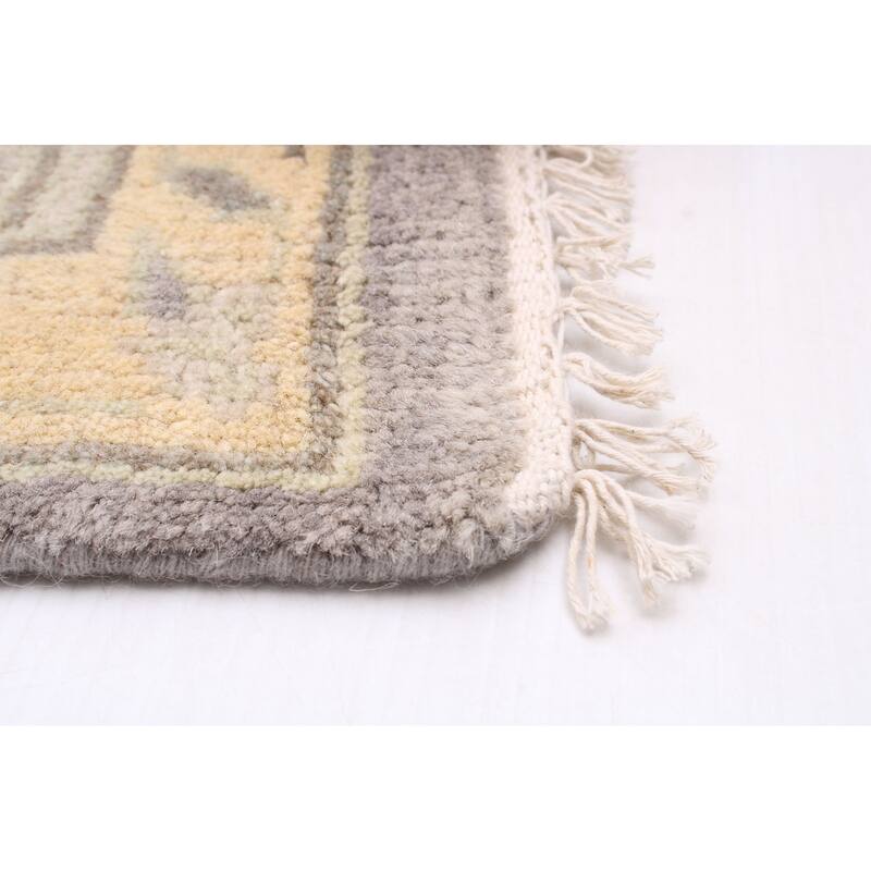 ECARPETGALLERY Hand-knotted Royal Oushak Grey Wool Rug - 8'9 x 12'2