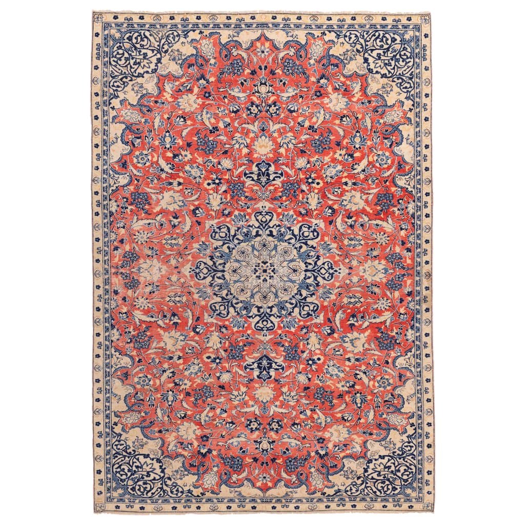 ECARPETGALLERY Hand-knotted Kayseri Vintage Red Wool Rug - 7'1 x 10'8