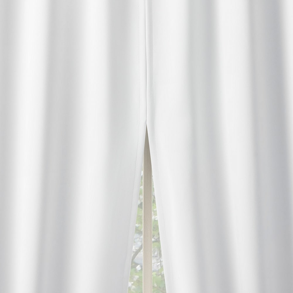 Sun Zero Aria 2-pack Magnetic Closure Theater Grade Total Blackout Back Tab 2-Piece Curtain Panel Pair