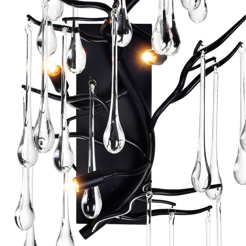 Anita 3 Light Black Wall Sconce