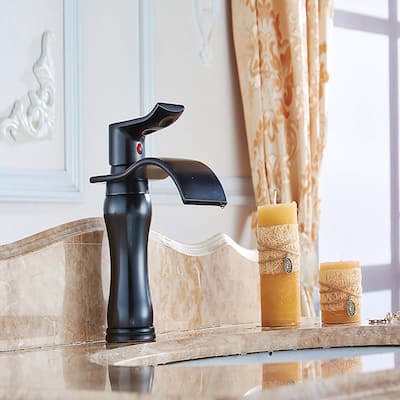 Oil-rubbed Bronze Single Hole Bathroom Sink Faucet