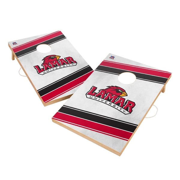 slide 2 of 5, Lamar University Cardinals Regulation 2x4 Cornhole Set