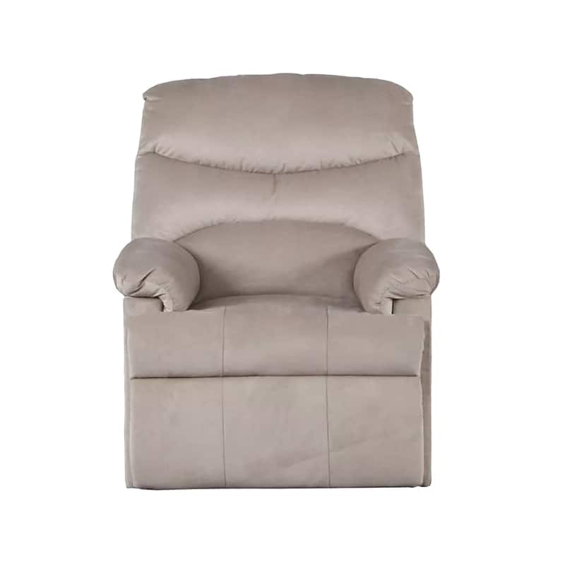 Velvet Upholstered Manual Motion Single Recliner
