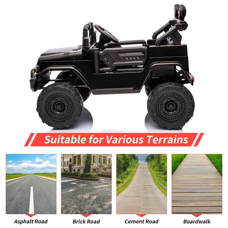 12V Ride on Truck Car, 7AH Licensed Toyota Ride on Car, Battery Powered Kids Car, EVA Tires, Ride On Toy for Kids