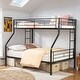 preview thumbnail 1 of 13, Space-Saving Twin Over Full Bunk Bed, No Box Spring Needed Black