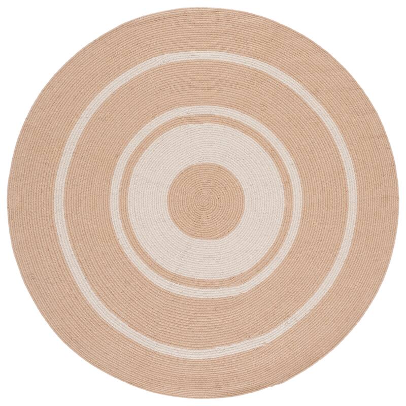 SAFAVIEH Handmade Braided Billee Jute Reversible Rug - 4' x 6' Oval - Natural/Ivory