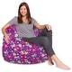preview thumbnail 134 of 193, Kids Bean Bag Chair, Big Comfy Chair - Machine Washable Cover 48 Inch Extra Large - Canvas Multi-Colored Hearts on Purple