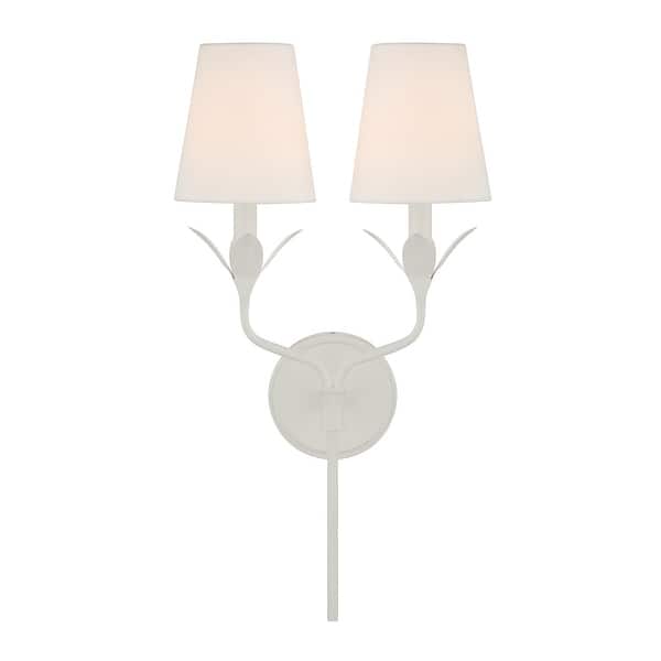 slide 2 of 11, Crystorama Lighting Group 562 Broche 2 Light 21" Tall Wall Sconce with Matte White