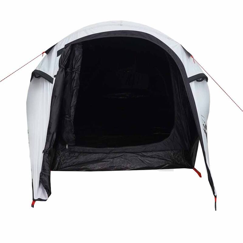 vidaXL Camping Tent Tunnel 3-Person White Blackout Fabric Waterproof - 90.6 x 43.3 x 47.2
