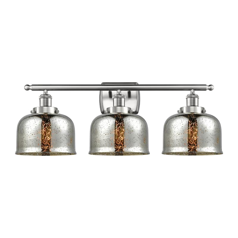 Innovations Lighting 916-3W-13-28 Bell Vanity Bell 3 Light 28" Wide - Brushed Satin Nickel / Silver Plated Mercury