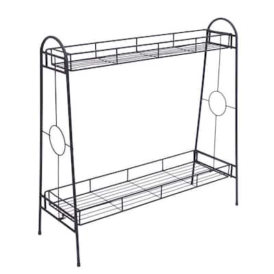 2-Tier Indoor/Outdoor Metal Plant Stand