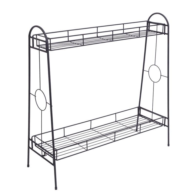 2-Tier Indoor/Outdoor Metal Plant Stand