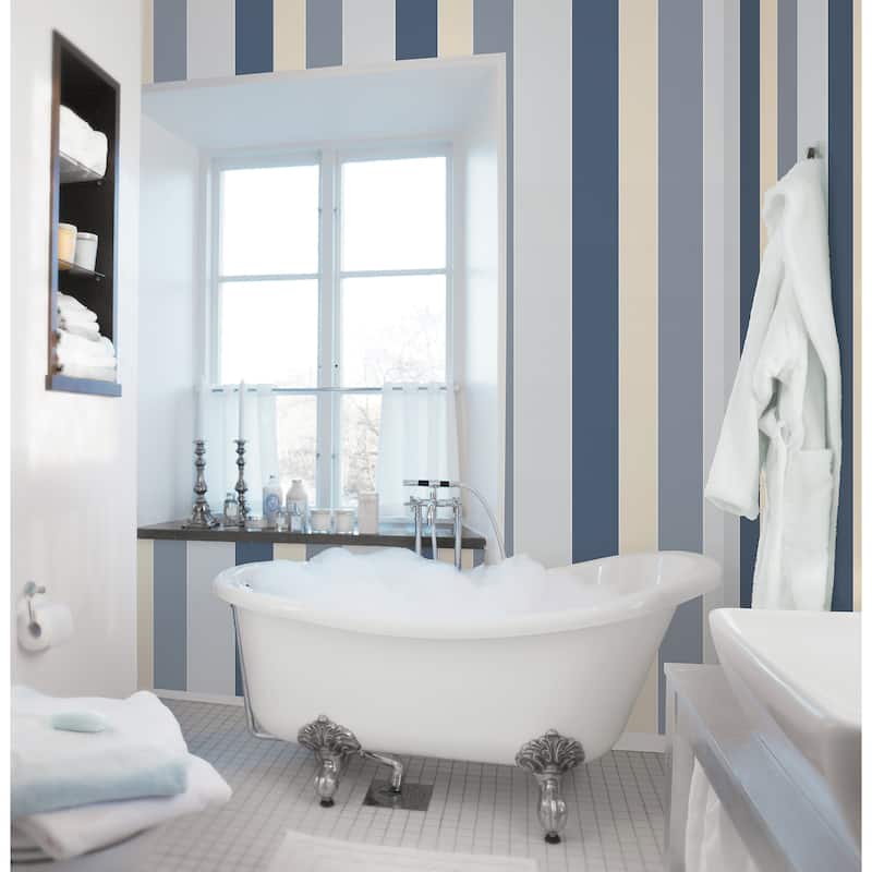 Galerie Wallcoverings Smart Stripes 2 Wide Stripe Vinyl on Non-Woven Matte Wallpaper Roll