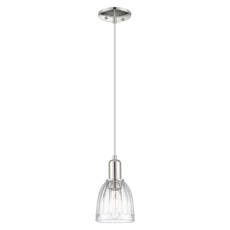 Innovations Lighting Endless Possibilities Arcadia - Brookfield - 1 Light 6" Cord Hung Mini Pendant - Clear/Polished Nickel