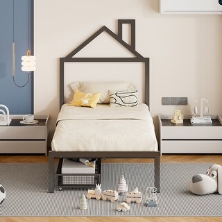 Twin Size Metal Platform Bed