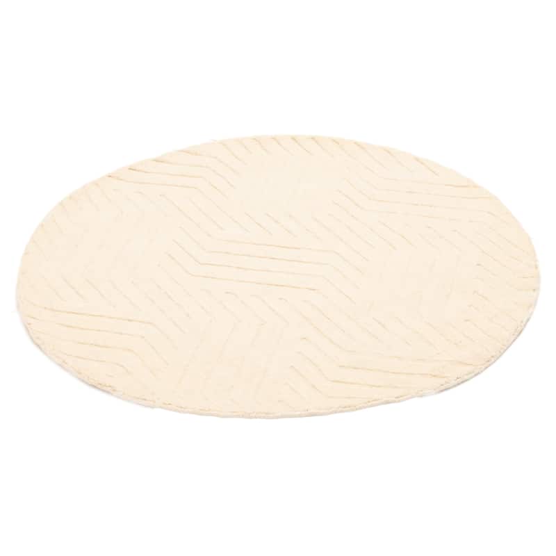 Kashkuli Gabbeh Cream Rug 4'0" x 4'0" - 4'0 x 4'0