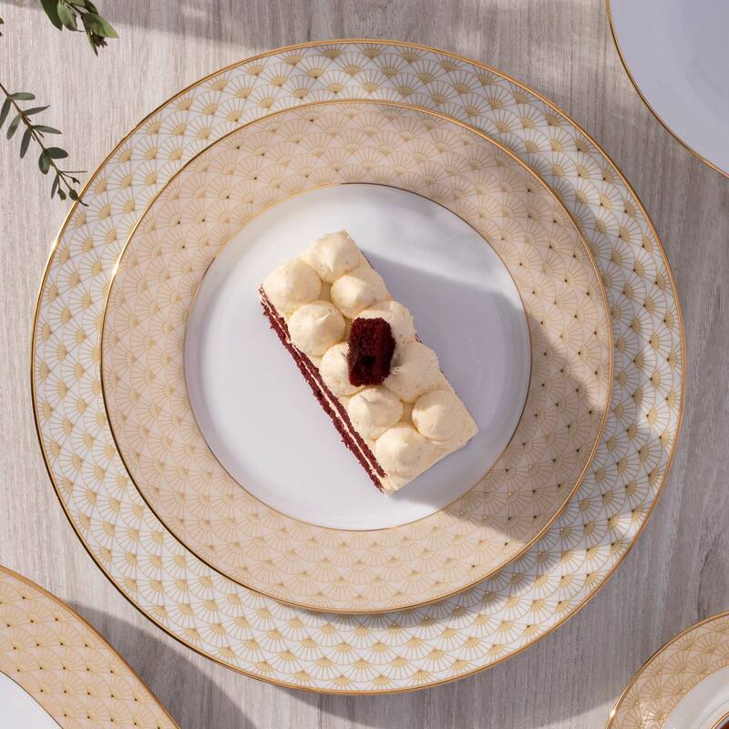 Noritake Trocadero Gold Set Of 4 Dinner Plates, 10.50"