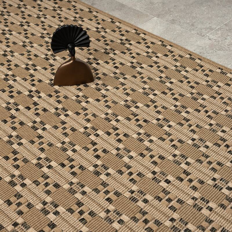 Abani Rugs Patio PAT100A Outdoor Cream Beige Seamless Area Rug