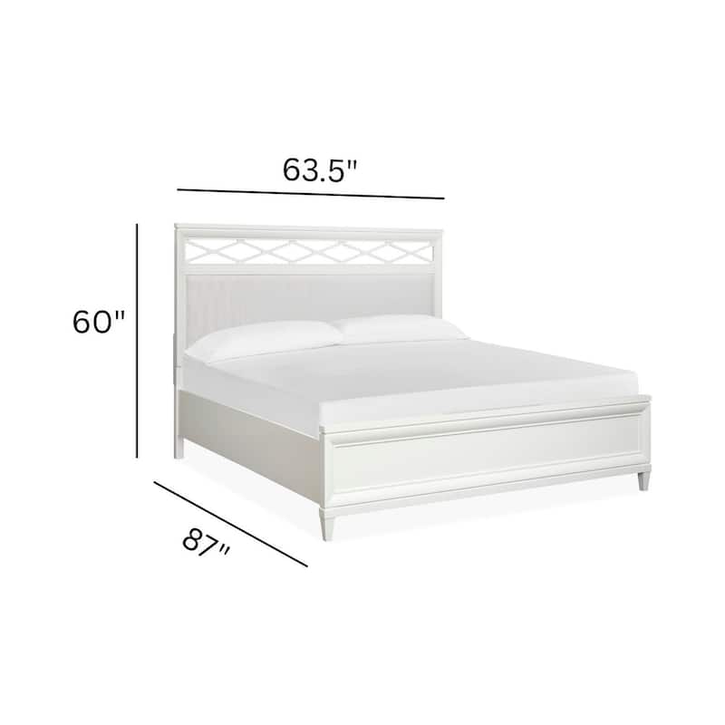Magnussen Home Springhouse Whisper White Upholstered Panel Bed