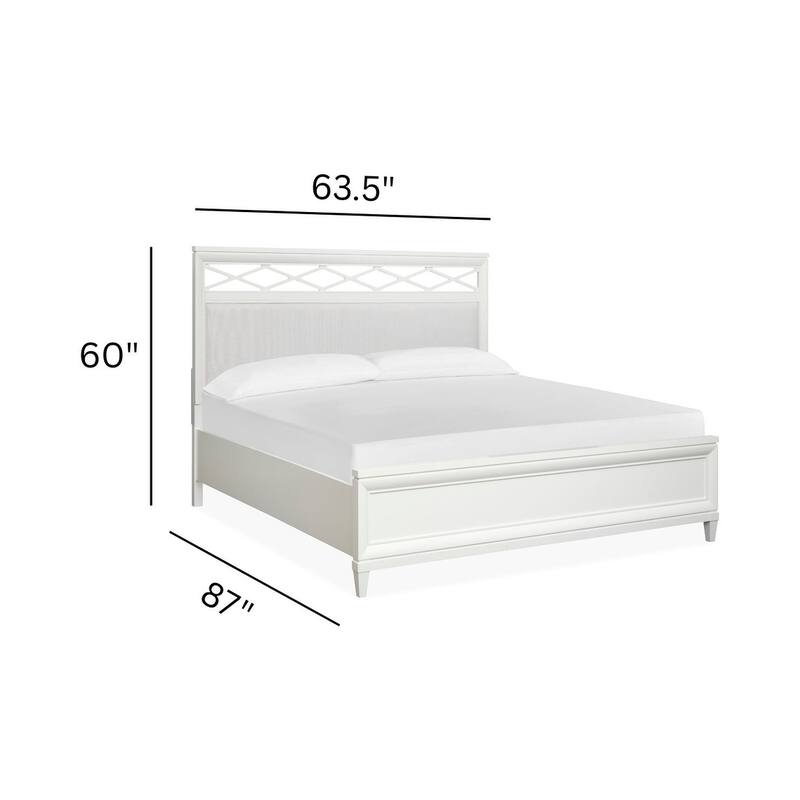 Magnussen Home Springhouse Whisper White Upholstered Panel Storage Bed