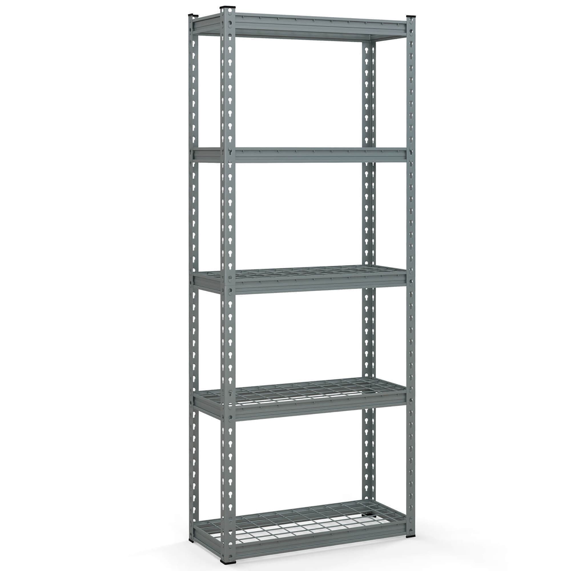 Gymax 5-Tier Metal Shelving Unit Heavy Duty Wire Storage Rack with