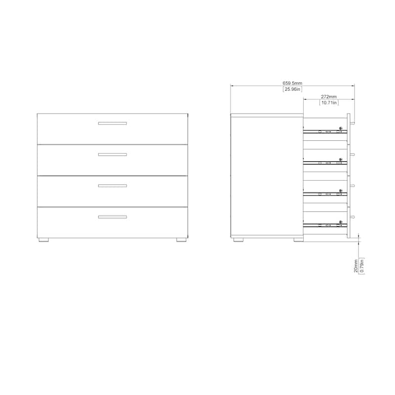 Porch & Den Angus Contemporary 4-drawer Engineered Wood Chest