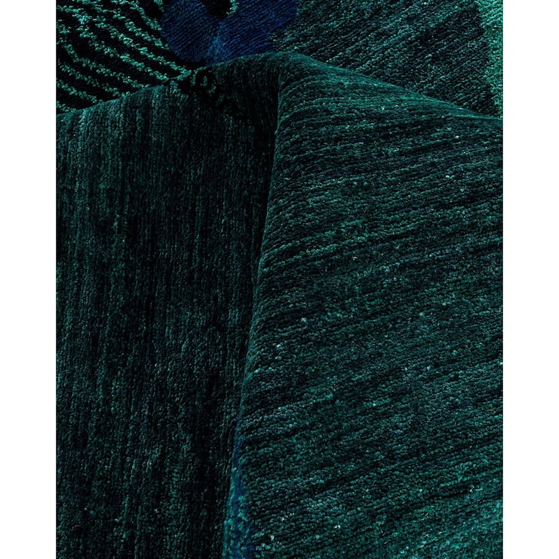 Contemporary Overdyed Wool Hand Knotted Area Rug - 9' 2" x 11' 10"