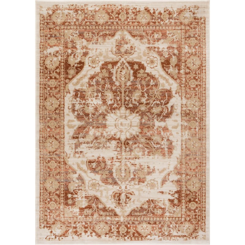 Well Woven Kensington Maxwell Vintage Persian Oriental Area Rug - 7' 10" x 10' 6" - Copper - Rectangle