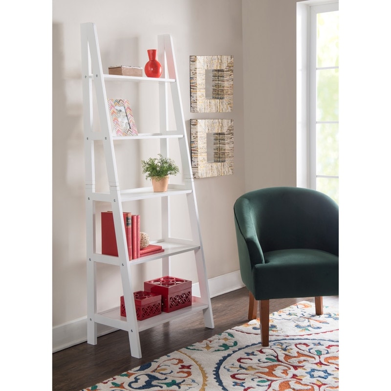 Linon Freya 5-tier Ladder Bookshelf