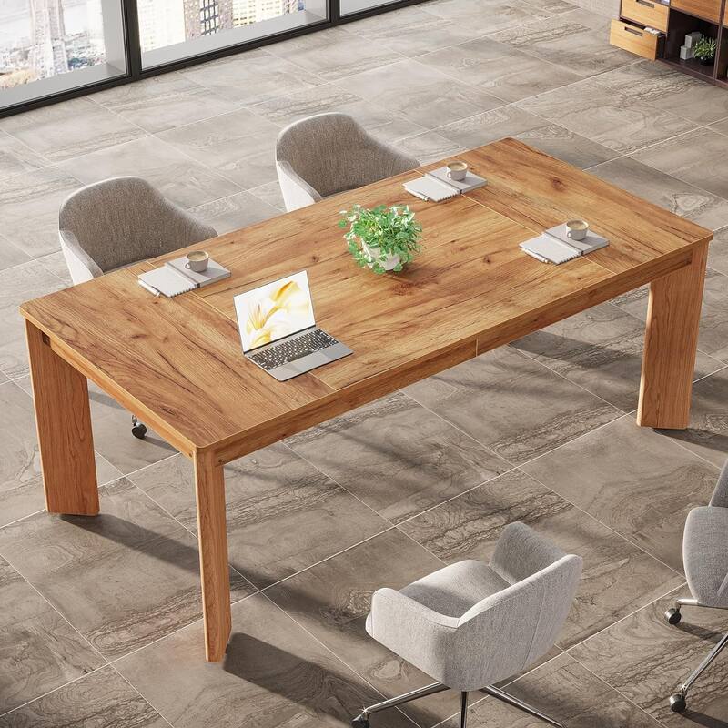 62.2-Inch Modern Computer Desk, Large Office Executive Desk for Home Office