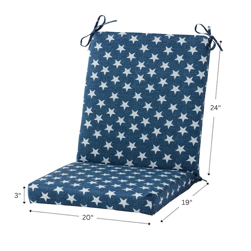 Greendale Home Fashions Outdoor High Back Chair Pad