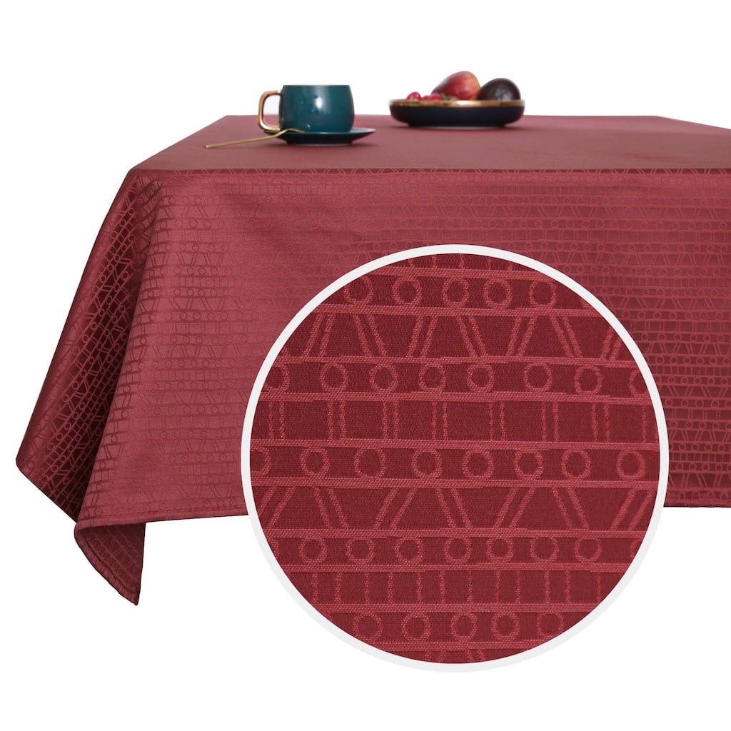 Table Cloths Jacquard Design Pattern Water Resistant Tablecloths