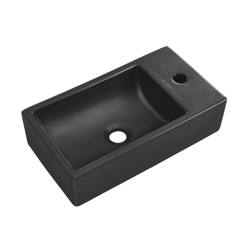 Swiss Madison SM-VT318 13" Ceramic Vanity Top - Matte Black - Anthracite Finish